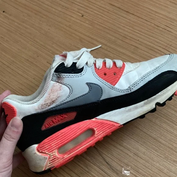 Nike Air Max Sneakers in White, Black, and Red - Picture 6 of 11